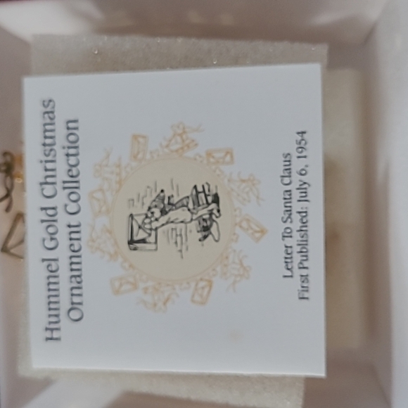 Vintage 1988 Hummel 24kt  Gold  finish Christmas ornaments collection Bundled 4 - Picture 3 of 10